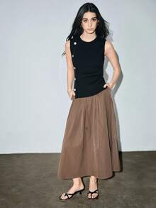 夏季新款软皮方头凉鞋、细跟一脚蹬人字拖、百搭细跟人字拖，女士 - 黑色 - 查看 8