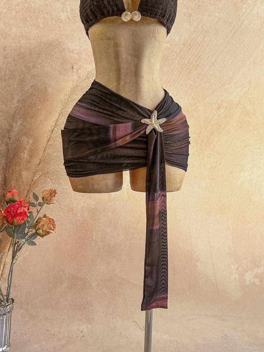 Soleia Minifalda ajustada de mujer de gasa semitransparente y sexy - Multicolor - Ver 1