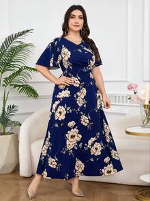 SHEIN CURVE+ 大码连衣裙 简约时尚 休闲日常 - 彩色 - 查看 3