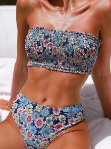Swim Mod 女士碎花比基尼套装，休闲度假 - 彩色 - 查看 3