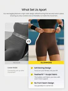 GLOWMODE Quần short thể thao CoreHold FeatherFit™-Sculpt Pavement Pusher 4.3" không đường may phía trước, hỗ trợ định hình vòng bụng, có túi bên hông và dải chống trượt, thích hợp cho chạy bộ, tập luyện thể dục cường độ trung bình. - Cà phê nâu - Xem 3