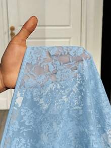 BamGleam Bộ áo liền quần gợi cảm phối ren dành cho nữ - Màu xanh lam - Xem 7
