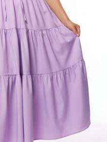 Solavibe Vestido de fiesta elegante con diseño de torsión y cintura ceñida para mujer de talla grande, atuendos de verano, ropa de verano, atuendos de primavera para mujer, vestido de primavera para mujer, atuendos de vacaciones en la playa para mujer, atuendos para salir, vestido de cumpleaños, atuendos de vacaciones, vestido morado, vestidos casuales para mujer, vestidos elegantes para fiestas, vestidos de verano casuales para mujer, vestidos de picnic para mujer, ropa de resort para mujer, vestido de vacaciones - Morado - Ver 7