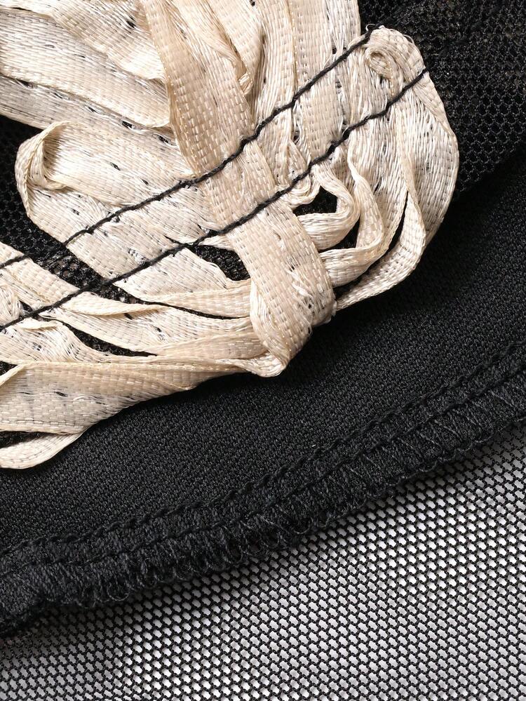 Women's Elegant Floral V-Neck Flare Sleeve Pullover Top And Mermaid Hem Skirt 2-Piece Set, Spring/Summer