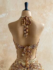 Soleia Áo ngực quây dệt kim có họa tiết dành cho nữ, gợi cảm cho các bữa tiệc, hẹn hò, đi biển, trang phục mùa hè, hẹn hò dịp lễ, tiệc trà chiều, mùa cưới, kỳ nghỉ du thuyền biển, kỳ nghỉ đường phố, kỳ nghỉ phong cách boho, lễ hội âm nhạc mùa thu/đông. - Nhiều màu - Xem 4