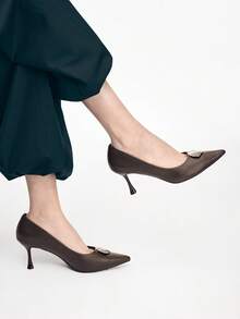 Mnmlis Tacones para mujer - Café integral - Ver 9