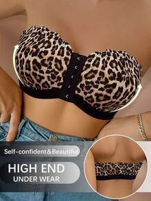 1 pieza Sujetador bandeau inalámbrico de apertura frontal para mujeres - Multicolor - Ver 4