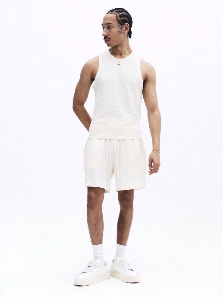 Ribbed Tank With Matching Shorts Set