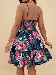 Travachic Plus Size Tropical Print Sleeveless Casual Dress, Summer Dresses - Multicolor - View 2