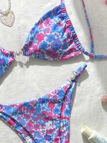 Swim Vcay Women's Summer Beach Floral Print Sexy Bikini Set, Print Pattern Random - Multicolor - View 5