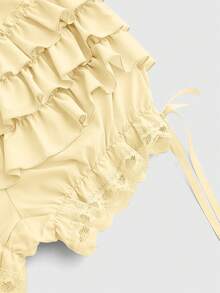 ROMWE Kawaii Women Shorts - Yellow - View 4