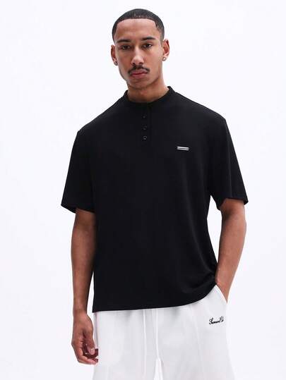 SUMWON Men's Classic Polo Shirt Short Sleeve Button Placket Collar Regular Fit Casual Summer Golf Top