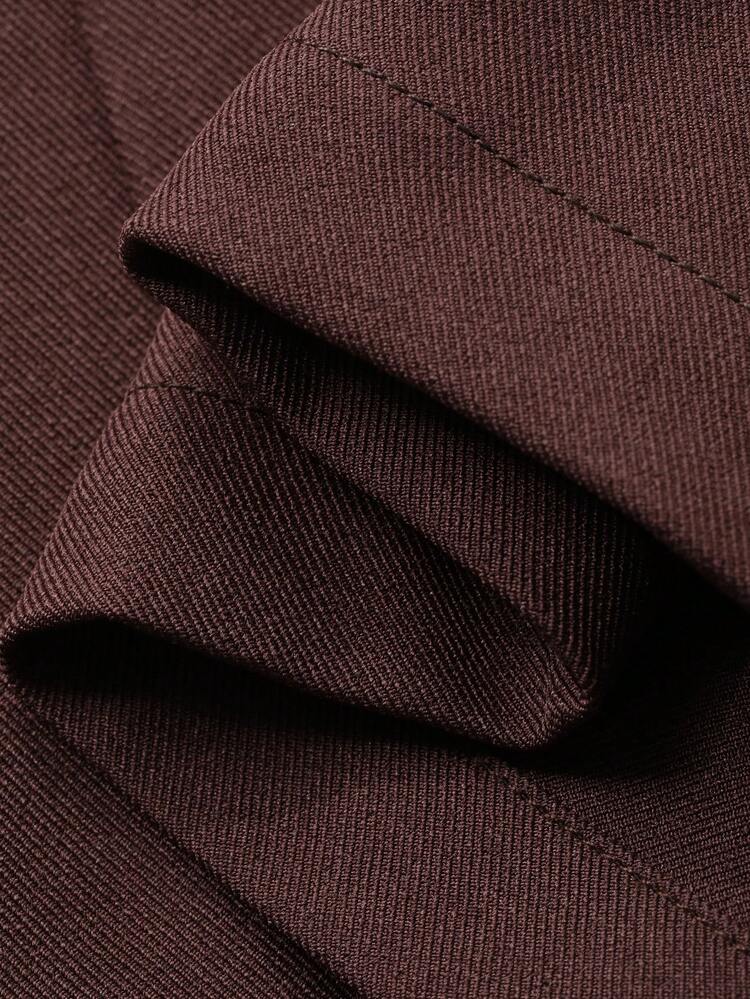 Women's Casual Solid Color Tie-Up Shirt And Wide Leg Pants 2 Pieces Set, Spring/Summer