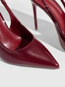 CUCCOO SZL Women's Pointed Toe High Heel Party Shoes, Elegant & Fashionable For Christmas Spring Shoes - Redwood - View 4
