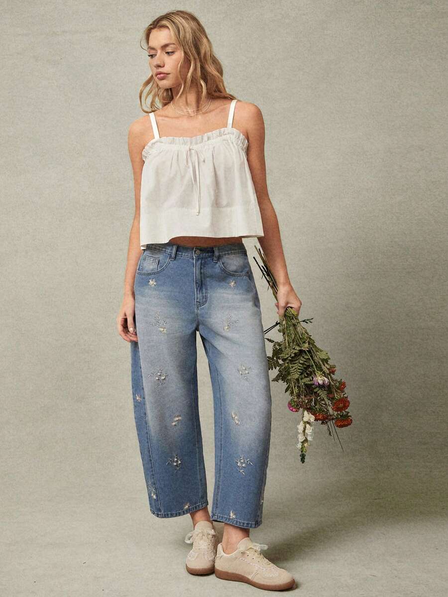 WESTFADE 女士牛仔裤 - 淺色水洗藍 - 查看 1