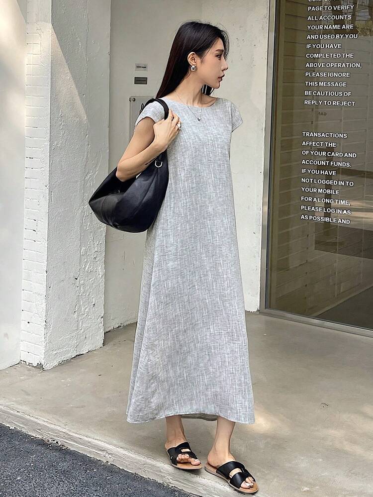 Women's Casual Backless Dress For Commuting, Summer Sundress