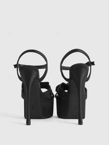 CUCCOO LuxiPop Women Heeled Sandals - Quiet Night Black - View 4