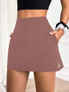 Dewbera Váy thể thao chạy bộ mùa hè đa năng dành cho nữ - Cà phê nâu - Xem 4