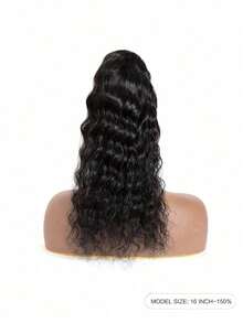 QUICK WEAR Extensión de cola de caballo con clip de cabello humano, extensión de cola de caballo de 16 pulgadas con clip de garra, extensión de cola de caballo ondulada larga con clip para mujeres, extensiones de cabello 100% cabello humano natural negro - Natural Black - Ver 17