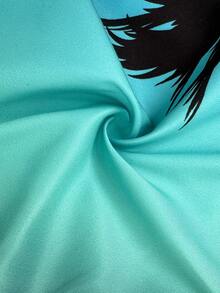 VIVINTIMO 男士棕榈树印花沙滩短裤，夏威夷风情 - 藍色 - 查看 6