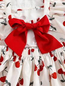 Emery Rose Kids Emery Rose Kids 少女休闲可爱迷你爱心、迷你樱桃印花、简约荷叶边下摆连衣裙，适合夏季、休闲假期、海滩周末，可爱夏日穿搭，少女夏季单品，韩版风格，海滩模式开启，夏季外出单品，夏季服装，白色连衣裙，舞会礼服，女士连衣裙，白色连衣裙，粉色连衣裙，毕业礼服，舞会礼服，樱桃连衣裙，可爱樱桃连衣裙，少女连衣裙，樱桃婴儿服装，少女樱桃连衣裙 - 粉色 - 查看 6