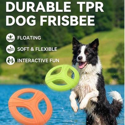 PETSIN 1PC Dog TPR Toy - Interactive Training Chewable Pet Toy Floating Water Retrieval Dog Toy