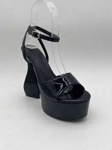 CUCCOO LuxiPop Women's Fashion Party Waterproof Platform High Heel Sandals - Black - View 8