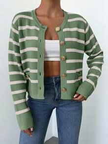 Cardigans para mujer - Verde - Ver 3
