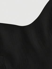 SHEIN MOD 女士优雅纯色吊带连衣裙，夏季必备 - 黑色 - 查看 5