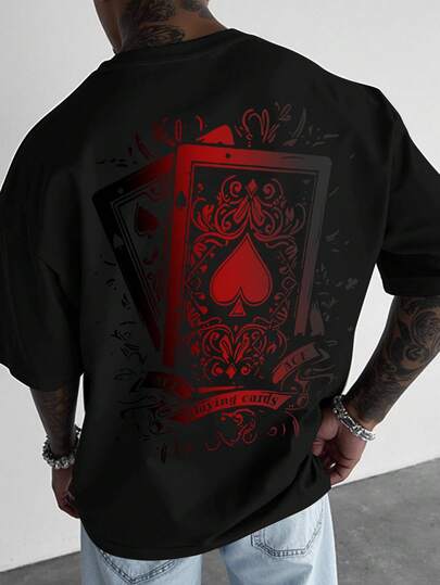 Manfinity LEGND Men's Retro Poker Graphic T-Shirt