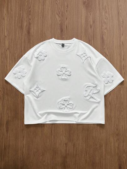 TOKVUE 男士经典印花T恤，适合街头、音乐节、休闲外出穿着，可作为送给男友/丈夫的礼物，周年纪念日礼物