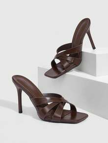 CUCCOO SZL Women Heeled Sandals - Dark coffee - View 3