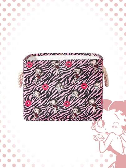 Betty Boop | ROMWE Lips & Cartoon Pattern Large Capacity Laundry Hamper/Basket