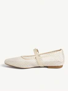CUCCOO CHICEST Zapatos planos cómodos y suaves con correa para mujer, para primavera/otoño - Albaricoque - Ver 4