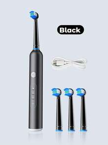 JMMO Electric Tooth Brush For Adults With 3 Modes, 5X Plaque Reduction, 3 Brush Heads & Rechargeable With 4 Hours Charge Lasting Up To 25 Days - Multicolor - View 8