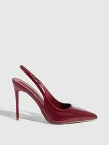 CUCCOO SZL Women's Pointed Toe High Heel Party Shoes, Elegant & Fashionable For Christmas Spring Shoes - Redwood - View 3