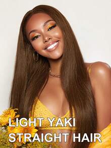 巧克力棕色 Yaki 直发人发束 100% 未加工巴西处女发编织 4# 棕色浅 Yaki 直发原始雷米接发 1 束 女士 - S4 - 查看 8