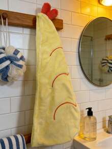 Zazumi 1Pc Cute Fried Shrimp Cartoon Hair Towel – Super Absorbent Quick-Dry Hair Turban For Women - Multicolor - View 6