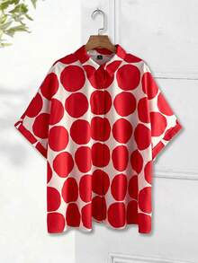 EMERY ROSE Áo sơ mi nữ cỡ lớn in họa tiết hình học tay ngắn cài một hàng khuy, dáng rộng, thích hợp mặc mùa xuân, đi nghỉ mát, áo hoa, áo xanh lá cây, áo đi chơi, áo đi nghỉ mát, áo kiểu thường ngày cho nữ, áo chấm bi, áo đỏ, áo sơ mi họa tiết dâu tây mùa hè, áo kiểu vintage cho nữ, áo kiểu mùa hè cho nữ, áo sơ mi chấm bi, áo chấm bi thường ngày cho nữ, áo chấm bi mùa hè, áo kiểu mùa hè cho nữ, áo sơ mi đỏ trắng cho nữ, áo kiểu mùa hè cho nữ, áo kiểu thường ngày cho nữ, áo sơ mi hiện đại dễ thương cho nữ, áo kiểu mùa hè cho nữ, áo và áo kiểu cho nữ, áo sơ mi mùa hè cho nữ, trang phục mùa hè cho nữ. - Nhiều màu - Xem 4