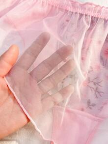 PetitDoll Plus Size Women Sexy Panties Cute Thong - Pink - View 9
