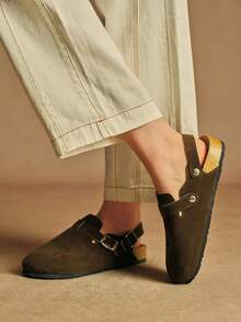 Solecia Women's Backless Slip-On Sandals, Comfortable & Lightweight, European Style - Green - View 3