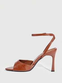 CUCCOO SZL Sandal Hak Tinggi Minimalis Wanita Warna Maroon yang Dapat Diatur, Untuk Pemakaian Sehari-hari Kasual, Sepatu Musim Semi, Liburan Musim Semi, Paskah, Pesta Prom, Natal, Sepatu Musim Semi Musim Panas - Daun bambu hijau kuning coklat - View 5