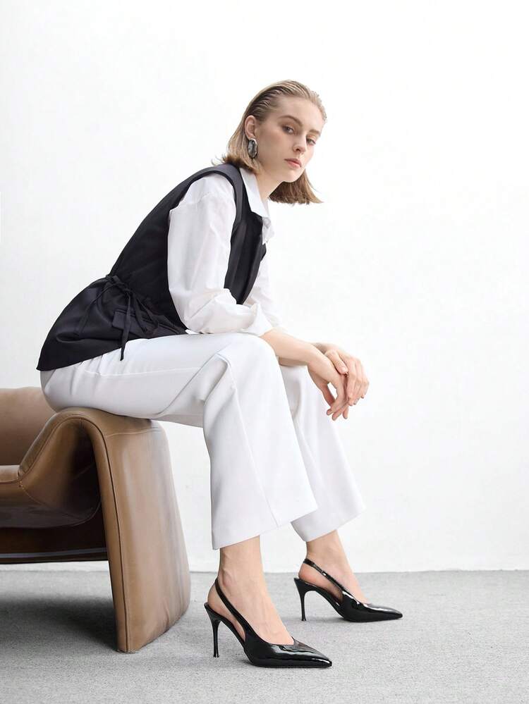 CUCCOO BIZCHIC Women Shoes Spring And Autumn New French Pointed Toe Low Vamp Sexy Party Dating Shoes Showing Heel Stiletto High Heel Women's Shoes Spring Shoes