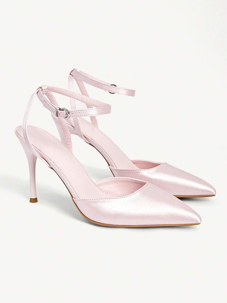 CUCCOO CHICEST Women Shoes New French Sexy Closed Toe High Heels Fashion Low Vamp Stiletto Cross With Satin Dress Party Bridal Wedding Shoes Wedding Shoes Summer Shoes Bride Shoes