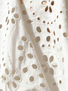 Aveloria Rosie 新款秋季法式休闲刺绣镂空褶裥长袖衬衫 - 白色 - 查看 8