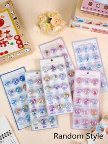 POKOJA LAND 3D Relief Stickers-Candy, Sea Creatures, Ice Cream, Space Ghosts, Crystal Decorative Stickers (Children's Version), Perfect For Mobile Phone Cases, Notebooks, Handmade, Fun Stickers, Diary Expansion Pages, 3D Relief Stickers And Graffiti Stickers - Multicolor - View 3