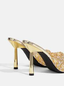 CUCCOO TILAWA Sandalias de tacón alto con rhinestones para mujer - Dorado - Ver 5