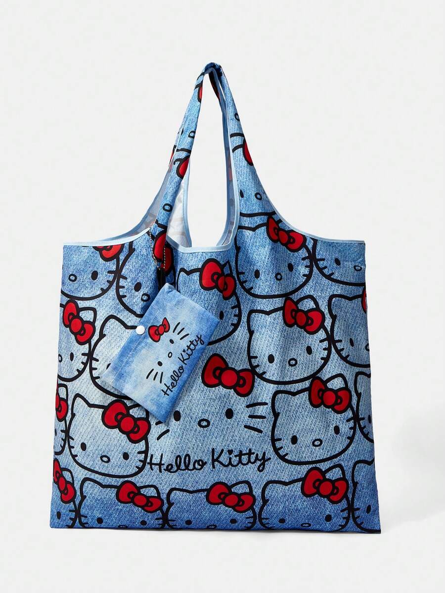 HELLO KITTY AND FRIENDS | SHEIN 1 件装，猫咪蝴蝶结背心包，可折叠手提包，女士款。 - 多色12 - 查看 1