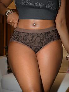 2pcs/Set Seamless Women Animal Print Comfortable Hipster Briefs - Multicolor - View 4