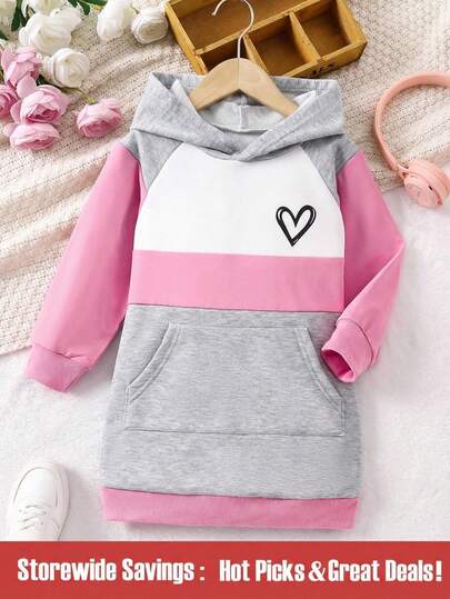 SHEIN 适合秋冬季的年轻女孩心形仿珍珠闪光渐变时尚休闲运动衫，适合户外活动，穿着舒适方便。